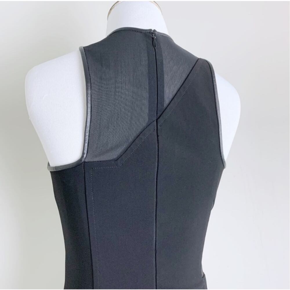 Yigal Azrouel Green & Black Mesh Bodycon Dress Sleeveless Women's Size 4 - Picture 10 of 12